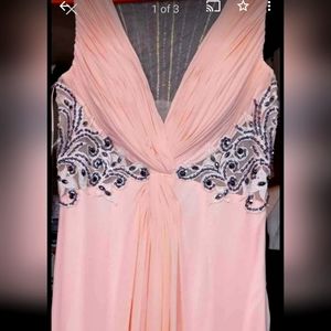 Size 6 peach prom dress